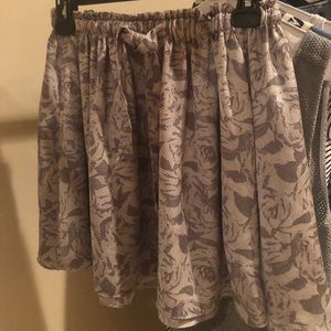 Artizia gray floral skirt with elastic waistband